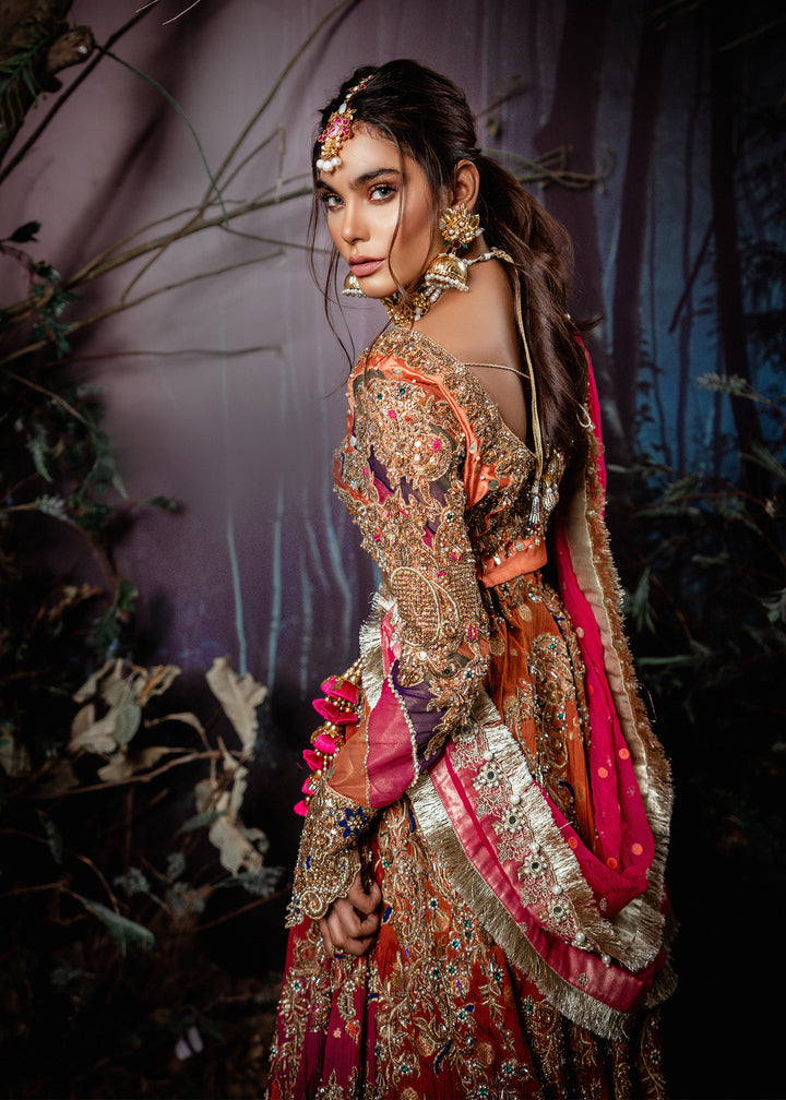 Model wearing Embellished Lehenga Choli with Dupatta -2