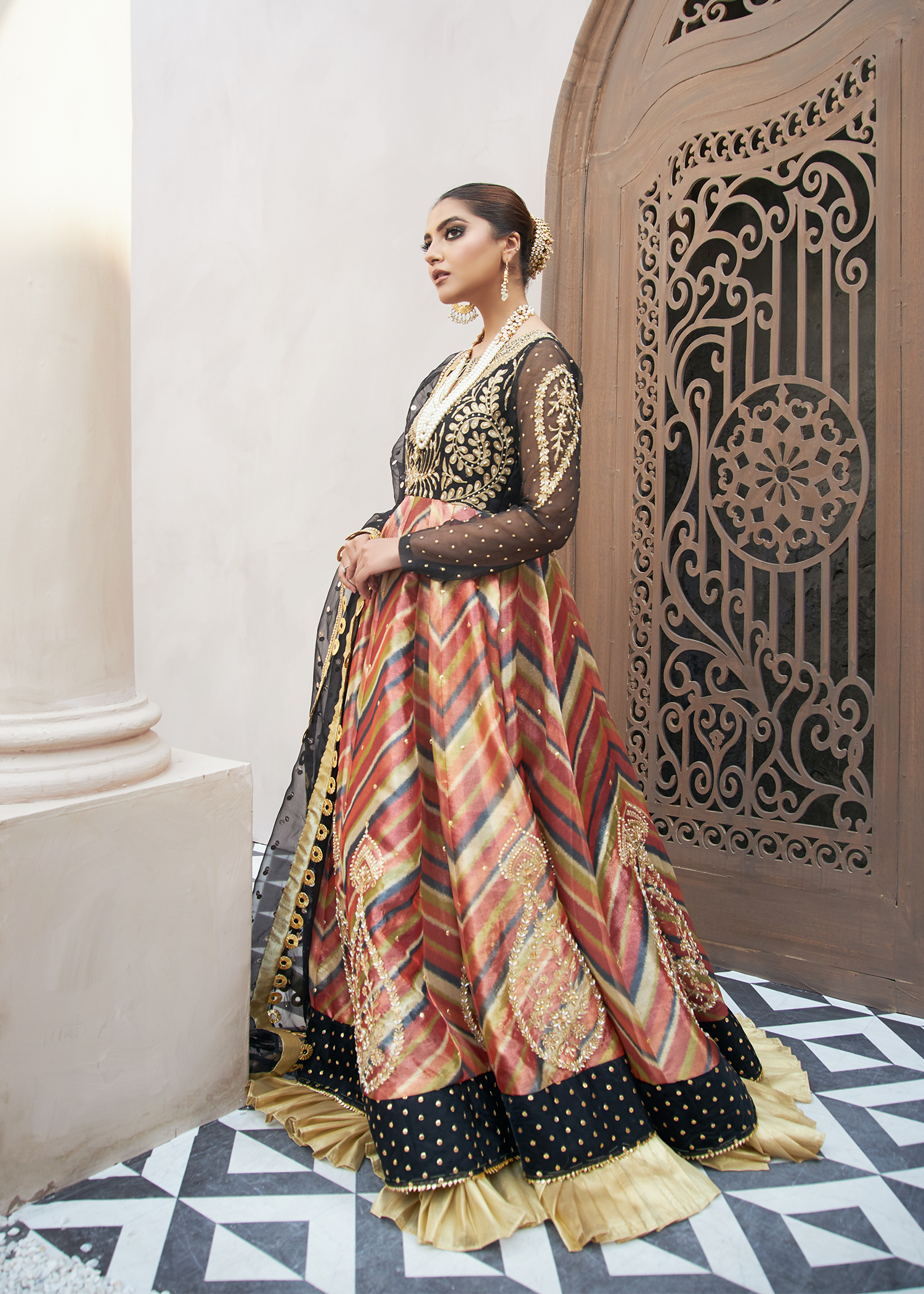 Black and Gold Gown
