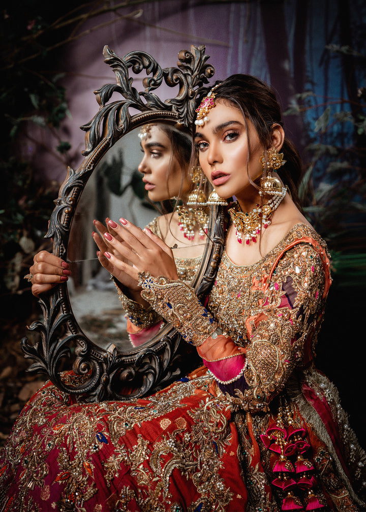 Model wearing Embellished Lehenga Choli with Dupatta -4
