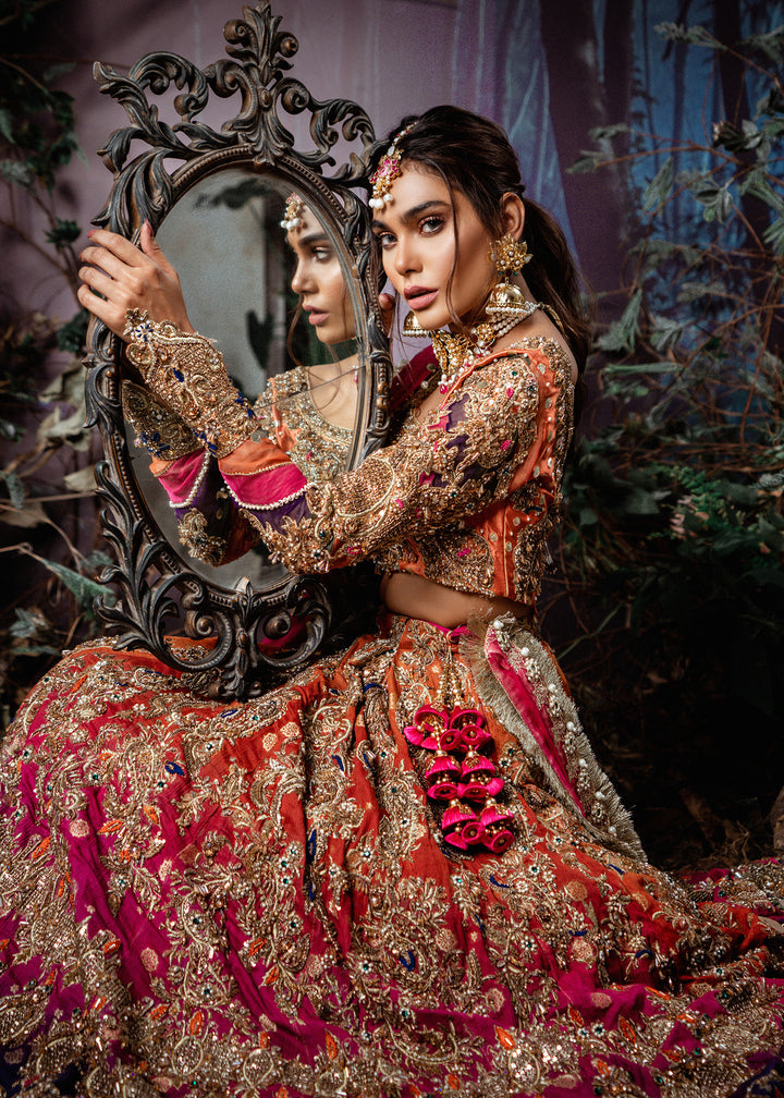 Model wearing Embellished Lehenga Choli with Dupatta -5